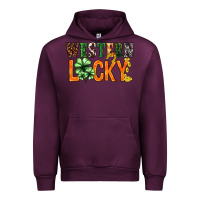 Mauve Wine Western lucky with clover St. Patricks day Urban Hoodie - HowdyJamesFarm