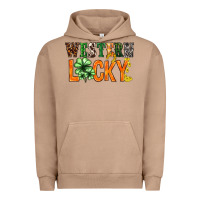 Pigment Burro Western lucky with clover St. Patricks day Urban Hoodie - HowdyJamesFarm