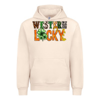 Sandshell Western lucky with clover St. Patricks day Urban Hoodie - HowdyJamesFarm