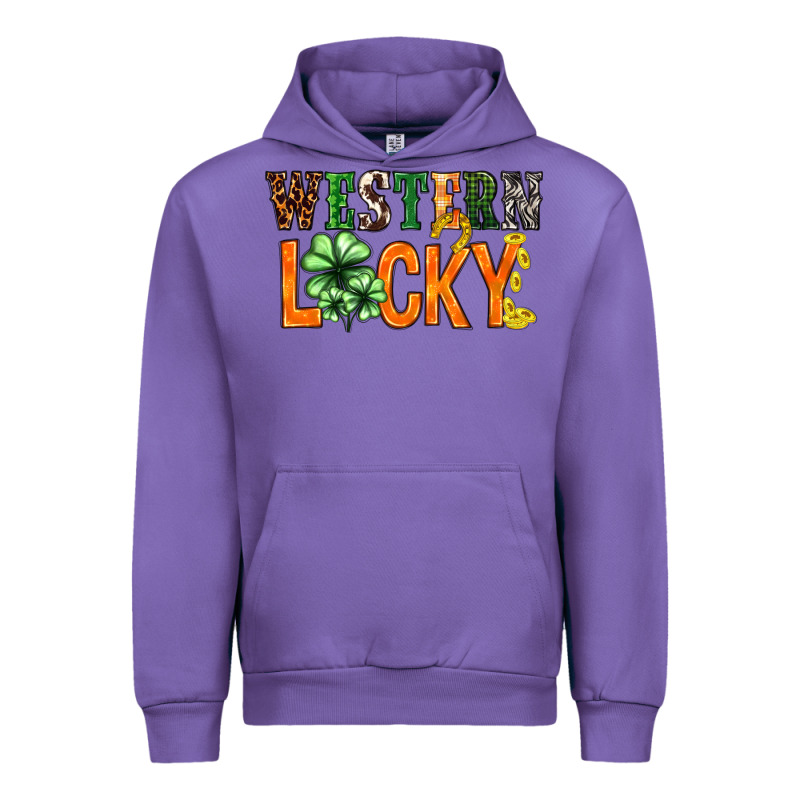 Western Lucky With Clover St. Patricks Day Urban Hoodie by HowdyJamesFarm | Teevron