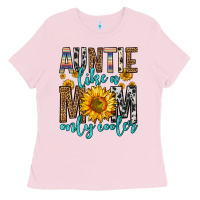 Bubblegum Pink auntie like a mom only cooler Ladies Tee - Zillion Design Studio