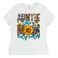 White auntie like a mom only cooler Ladies Tee - Zillion Design Studio
