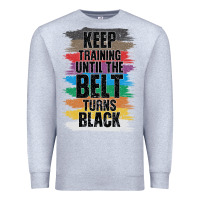 Heather Grey Black Belt Martial Art Training Karate TaeKwonDo Premium Sweatshirt - Bettercallsaul