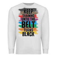 Oatmeal Heather Black Belt Martial Art Training Karate TaeKwonDo Premium Sweatshirt - Bettercallsaul