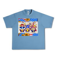 Pebble Blue American gnomes Urban Heavy Tee - AdoDesignShop