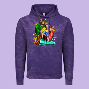 Oh Holy Night  With Cross Ado Vintage Hoodie Designed By Adodesignshop