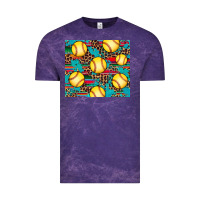 Cloud Purple softball Vintage Tee - Artiststas