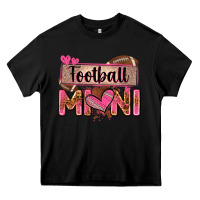 Black football mini with leopard Heavy Core Tee - Zillion Design Studio
