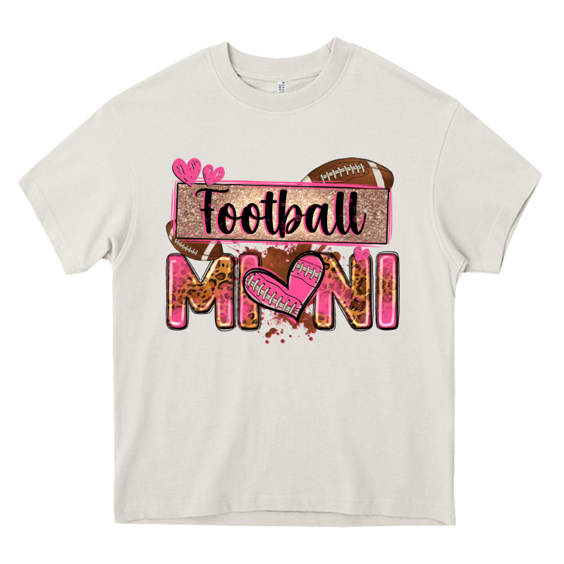 Football Mini With Leopard Heavy Core Tee by Zillion Design Studio | Teevron