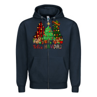 Navy Feliz Navidad Zipper Hoodie - NancyCooperArtShop