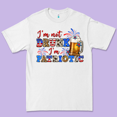 I'm Not Drunk I'm Patriotic Zillion Premium Tee Designed By Zillion Design Studio