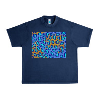 Navy leopard background turquoise and gold 3200x2400 Urban Heavy Tee - AdoDesignShop