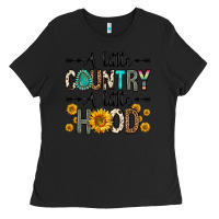 Black a little country a little hood Ladies Tee - Zillion Design Studio