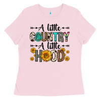 Bubblegum Pink a little country a little hood Ladies Tee - Zillion Design Studio