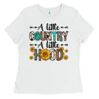 White a little country a little hood Ladies Tee - Zillion Design Studio