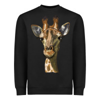 Black giraffe head Heavyweight Sweatshirt - LillyAllenDesigns