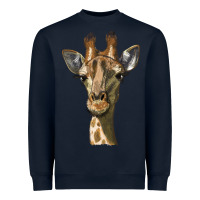 Navy giraffe head Heavyweight Sweatshirt - LillyAllenDesigns