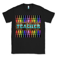 Black Teacher Crayons Classic Tee - LillyAllenDesigns