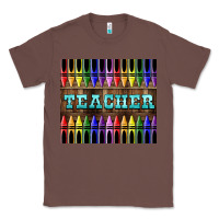 Chestnut Teacher Crayons Classic Tee - LillyAllenDesigns