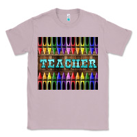 Lilac Teacher Crayons Classic Tee - LillyAllenDesigns