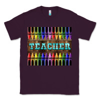 Plum Teacher Crayons Classic Tee - LillyAllenDesigns
