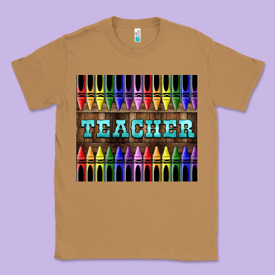 Teacher Crayons Classic Tee Designed By Lillyallendesigns