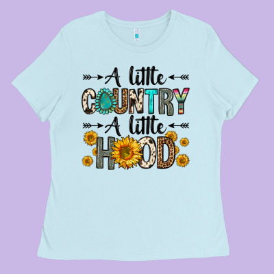 A Little Country A Little Hood Ladies Tee Designed By Zillion Design Studio