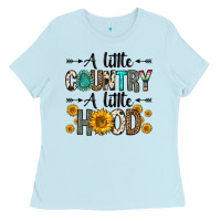 Baby Blue a little country a little hood Ladies Tee - Zillion Design Studio