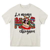 Cream la mama mos chingona Heavy Core Tee - texasbilliewilder