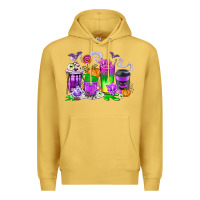 Antique Gold Halloween Coffee Cups Premium Hoodie - texasbilliewilder