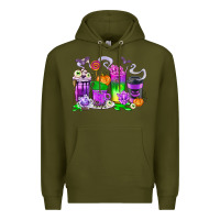 Army Green Halloween Coffee Cups Premium Hoodie - texasbilliewilder