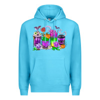 Ocean Blue Halloween Coffee Cups Premium Hoodie - texasbilliewilder