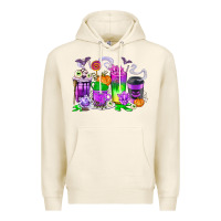 Tofu Halloween Coffee Cups Premium Hoodie - texasbilliewilder