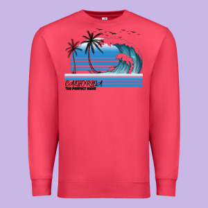 California The Perfect Wave Premium Sweatshirt Designed By Bettercallsaul