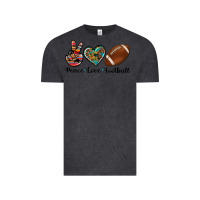 Vintage Black peace love football Vintage Tee - Artiststas