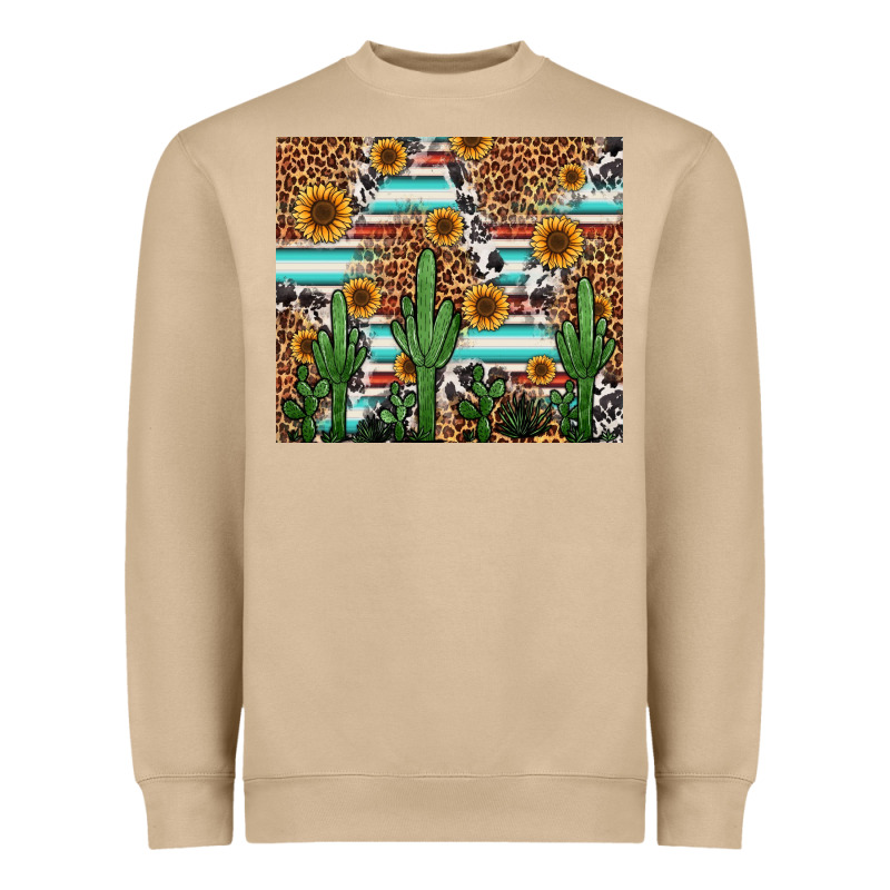 Western Cactus And Sunflowers Heavyweight Sweatshirt by Jasminsmagicworld | Teevron
