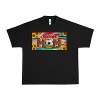 Black soccer mom with ball and sunflower and serape licanse plate Urban Heavy Tee - Artiststas