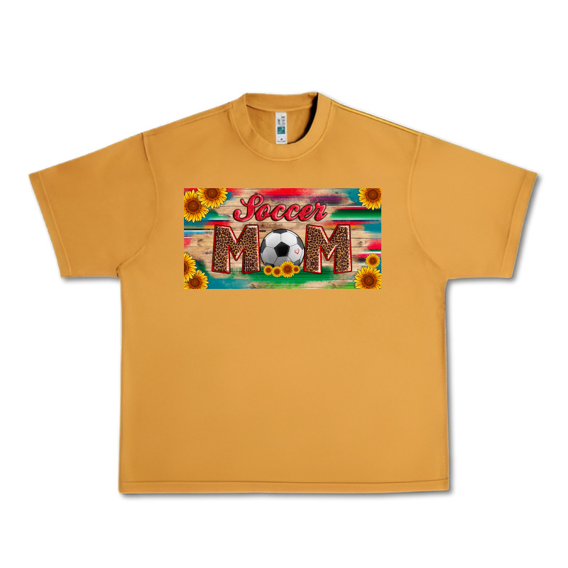 Soccer Mom With Ball And Sunflower And Serape Licanse Plate Urban Heavy Tee by Artiststas | Teevron