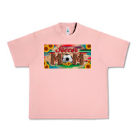 Salmon soccer mom with ball and sunflower and serape licanse plate Urban Heavy Tee - Artiststas
