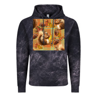 Cloud Black fall squirrel and plaid seamless Vintage Hoodie - BundleAndBundleShop