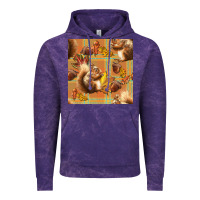 Cloud Purple fall squirrel and plaid seamless Vintage Hoodie - BundleAndBundleShop