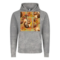 Cloud Rock fall squirrel and plaid seamless Vintage Hoodie - BundleAndBundleShop