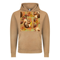 Vintage Camel fall squirrel and plaid seamless Vintage Hoodie - BundleAndBundleShop