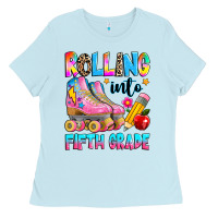 Baby Blue rolling into fifth grade Ladies Tee - texasbilliewilder