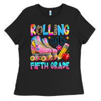 Black rolling into fifth grade Ladies Tee - texasbilliewilder