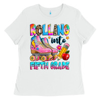 White rolling into fifth grade Ladies Tee - texasbilliewilder