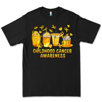 Black Childhood Cancer Awareness Coffee Cups Premium Tee - texasbilliewilder