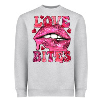 Heather Grey love bites Heavyweight Sweatshirt - NancyCooperArtShop