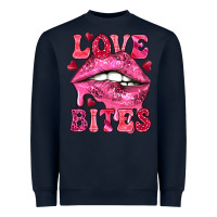 Navy love bites Heavyweight Sweatshirt - NancyCooperArtShop