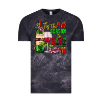 Cloud Black tis the season to wine Vintage Tee - AdoDesignShop